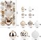 Christmas Ball Ornaments for Xmas Decorations,50 pcs Christmas Extra Large Tree Shatterproof Ornaments-Champagne (Combo of 5 Style in 3 Sizes)